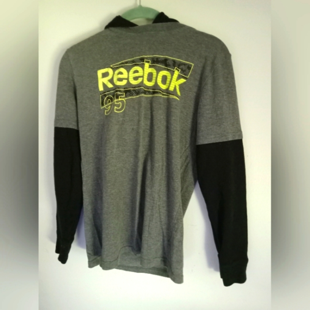Reebok Boys Grey Hoodie Long Sleeve Shirt